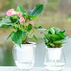 Автоматический горшок для самополива растений, подвесной пластиковый настенный горшок для цветов, корзина для кашпо, настольный, настольный, для пола, сада, офиса, украшение для дома