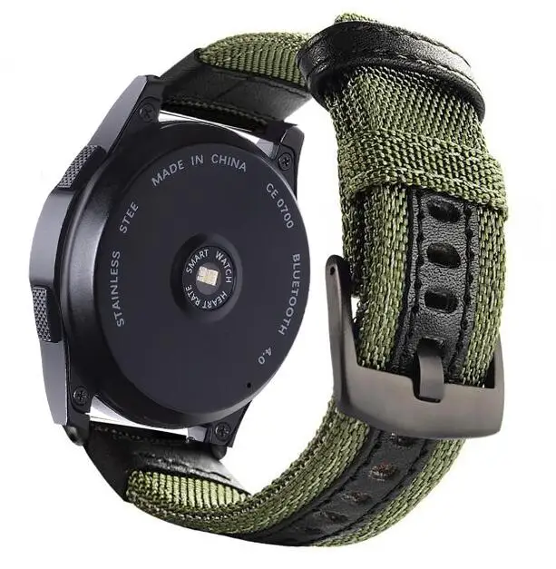 20 мм 22 мм кожа для samsung gear sport S2 S3 Classic Frontier galaxy watch 42 мм 46 мм ремешок huami amazfit ремешок Bip huawei gt 2 - Цвет ремешка: green