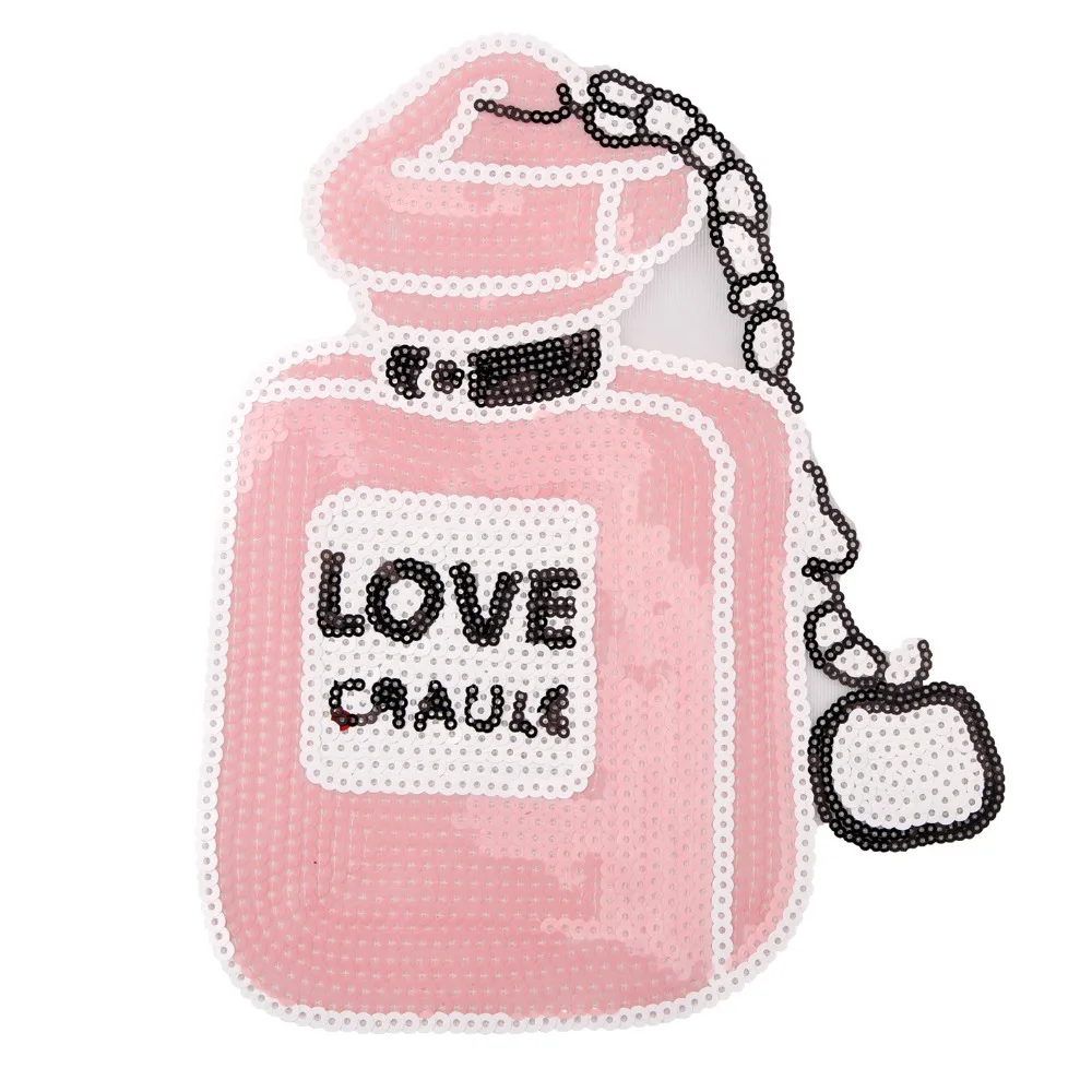 

Larger sequins Colorful perfume patch sew On Patches for clothes transfers shirt accessories fashion girl sticker DIY applique