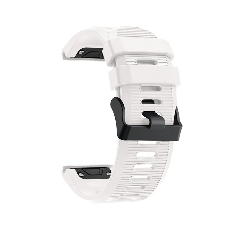 Силиконовый 26 мм быстросъемный ремешок для наручных часов Garmin Fenix 3 HR 5X 5X 6X Pro Easyfit силиконовый ремешок - Цвет: Белый