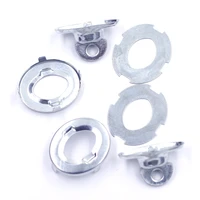 silver tone oval sewing turn locks twist switch clasps set of 3pcs parts buckles closure handbag replacement hardware 28x24x18mm