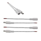 Белый 5,5x2,1 мм Штекерный и гнездовой кабель питания постоянного тока, Штекерный разъем, адаптер для CCTV, одноцветная Светодиодная лента 3528 5050