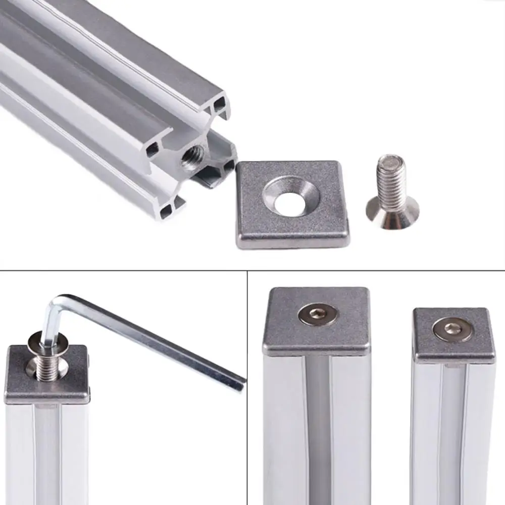 1 шт. алюминиевый профиль Торцевая крышка пластина с одним или двойными