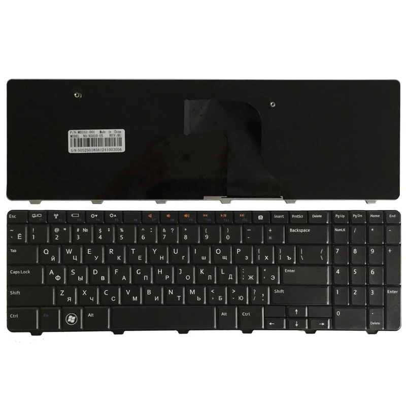 Русская черная новая клавиатура для ноутбука DELL N5010 15R M5010 N5010D M501R 1308 1316 RU |