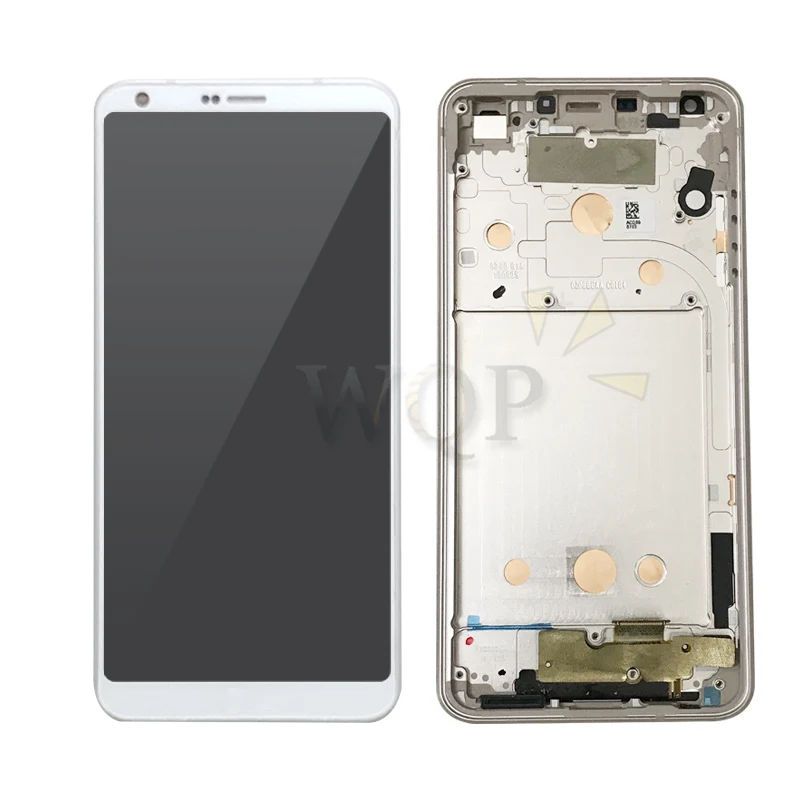 Gold with Frame Для LG G6 ЖК-дисплей кодирующий преобразователь сенсорного экрана в сборе экран для замены для телефонов LG H870 H873 VS998 экран с рамкой ремонтные Запчасти - Цвет: Gold with Frame