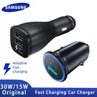Автомобильное зарядное устройство Samsung, быстрая зарядка с двумя Usb-портами, 30 Вт, 15 Вт, для Galaxy M32, A50, с кабелем Usb C, оригинал, для S21, S20, S10, Note 20, 10