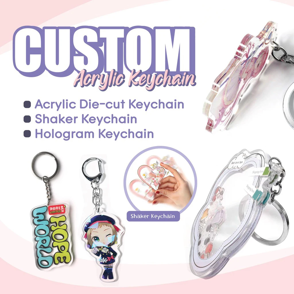 

Custom Acrylic Keychain/Keyring Personalized Key chain Photo Customized Anime Keychains Custom Hologram Charms