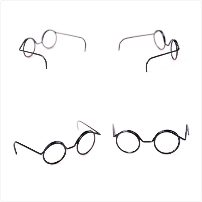 

2PCS Top Selling Fashion Round Frame Lensless Retro Cool Doll Glasses For BJD Doll 1/6 30cm Doll Accessories