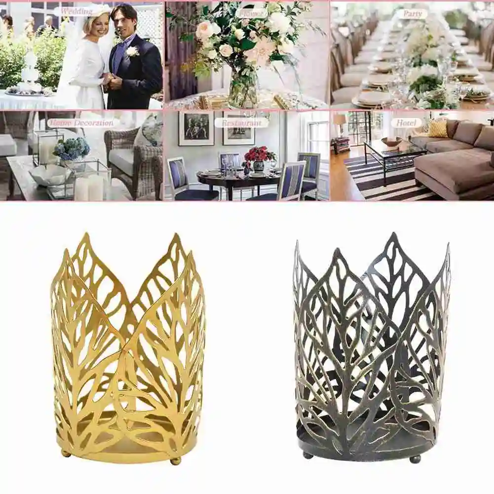

Hollow Candle Holder Tealight Holder Stand SPA Clubs Tabletop Desktop Ornament Iron Art Decorative Candlestick Holder Home Decor