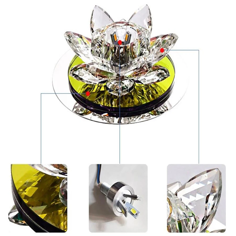 Светодиодный Кристальный потолочный светильник Современная круглая мини-лампа