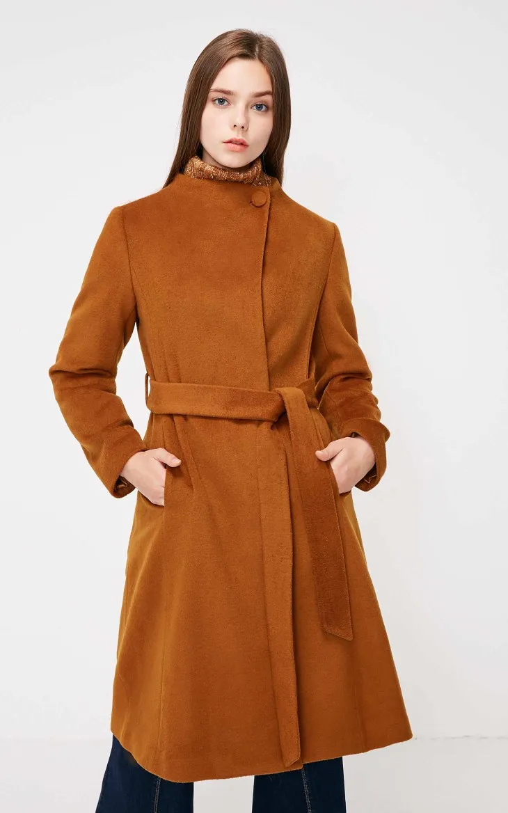 Vero Moda женское маленькое шерстяное пальто с высоким воротником на пуговицах | 318327539