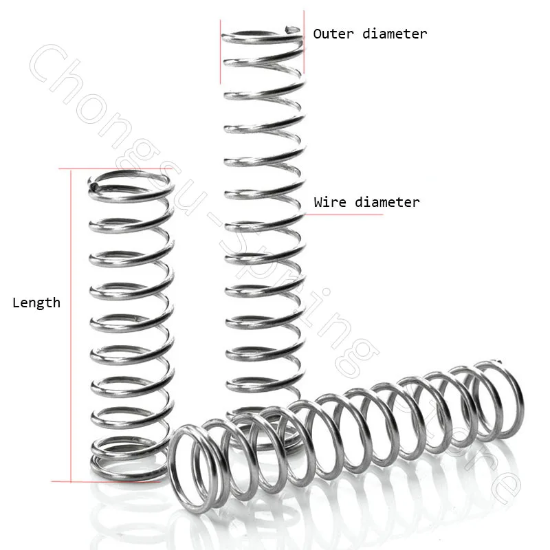 2 0 мм Пружина сжатия 304 A2 пружины из нержавеющей стали проволока диаметром