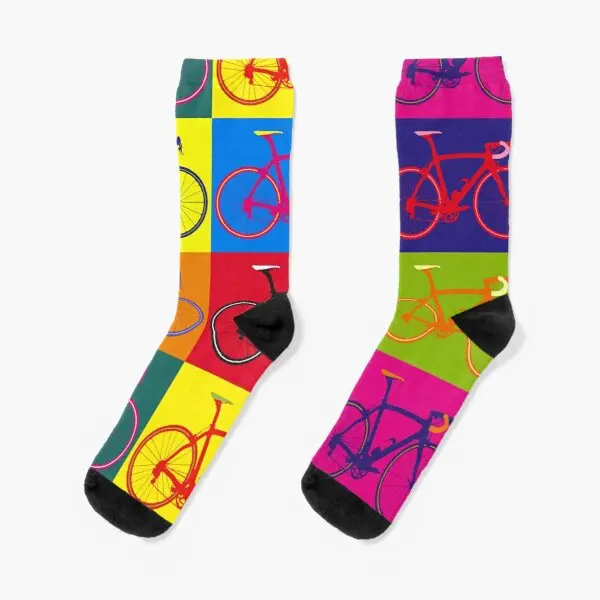 

Bike Andy Warhol Pop Art Crew Socks Best Short Autumn Women Sports Unisex Ladies Black Girls Mens Cute Breathable Funny Cartoon