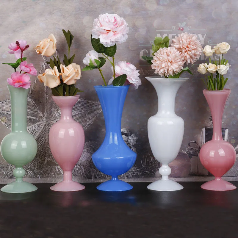 

Decor Vase Home Decor Glass Container Living Room Decoration Hydroponic Flower Arrangement Modern Art Color Flower Pot Ornaments