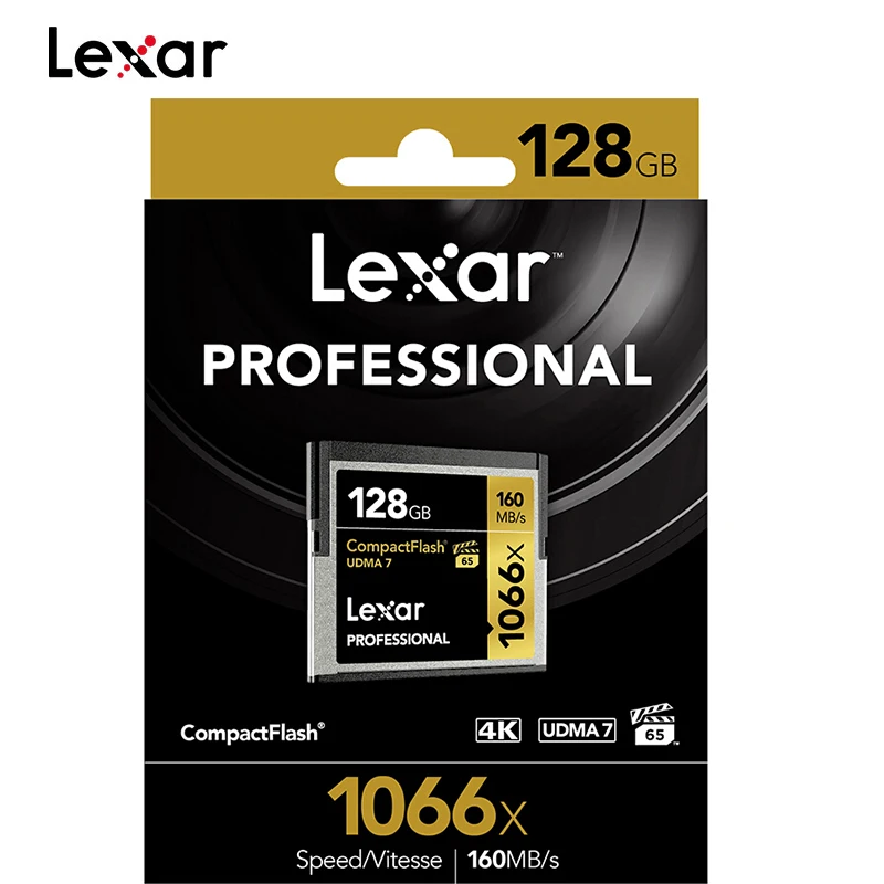 Карта памяти Lexar 1066x CF UDMA 7 128 ГБ карта 32 Гб для Full HD/3D и видео 4K до 160 МБ/с. компактная