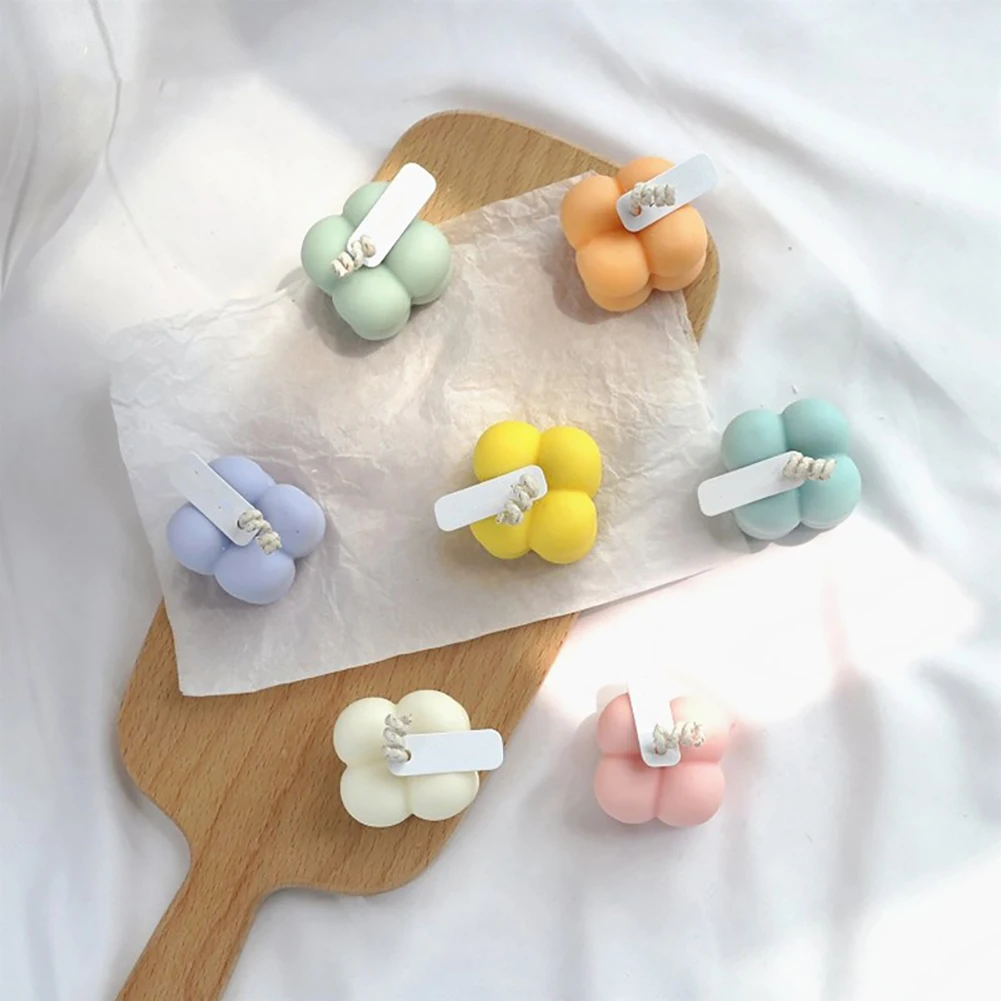 Свеча из соевого воска милая маленькая кубическая Геометрическая свеча воск