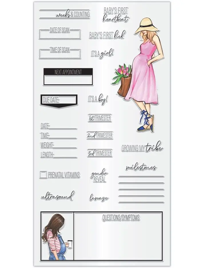 Прозрачные марки для девочек бумага скрапбукинга X0321 | Дом и сад