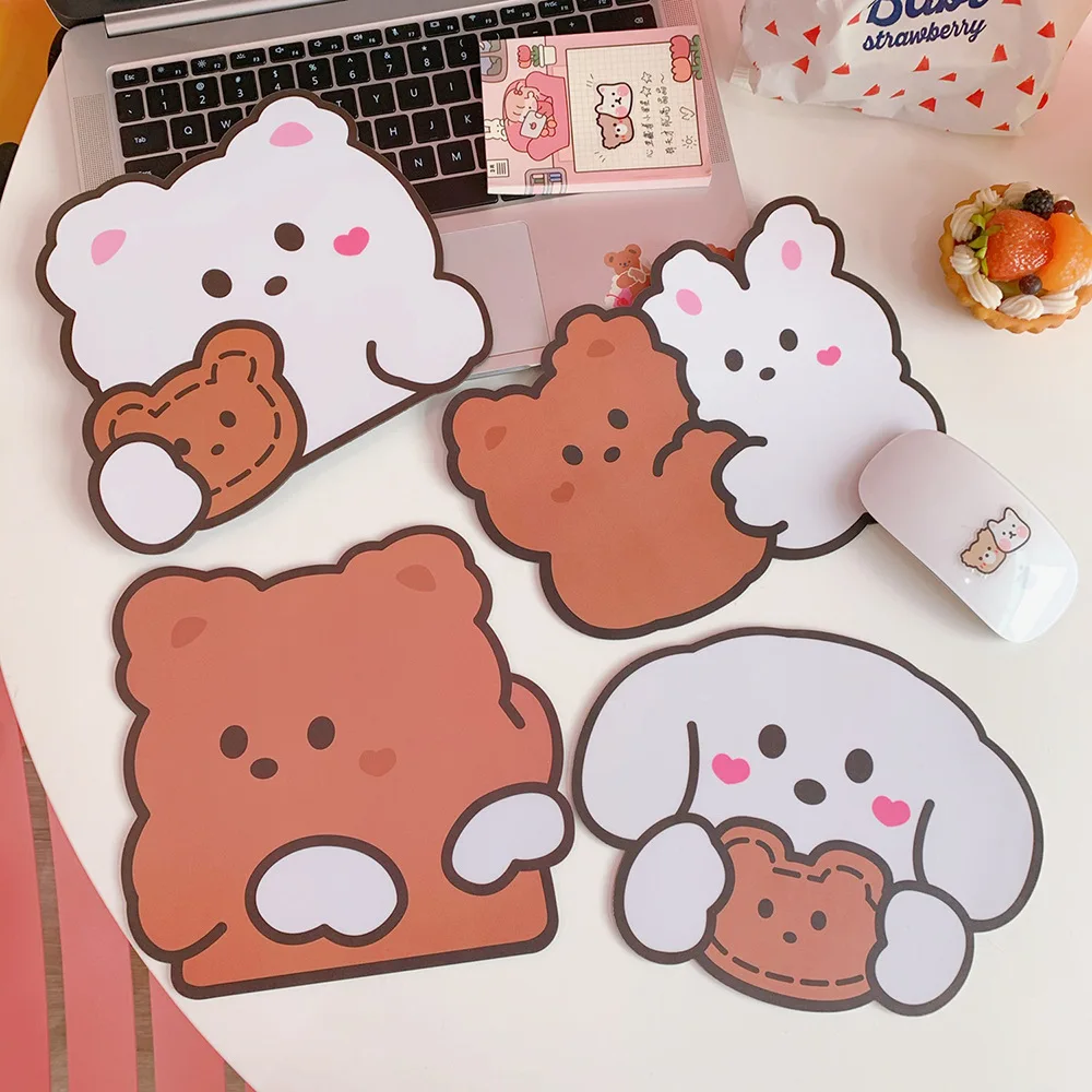 

Lovely kawaii Cute Bear Bunny Puppy Mouse Pad Desk Mat Pads Non-slip Waterproof Office Home Decor Cup Mat Antislip Girls Boys
