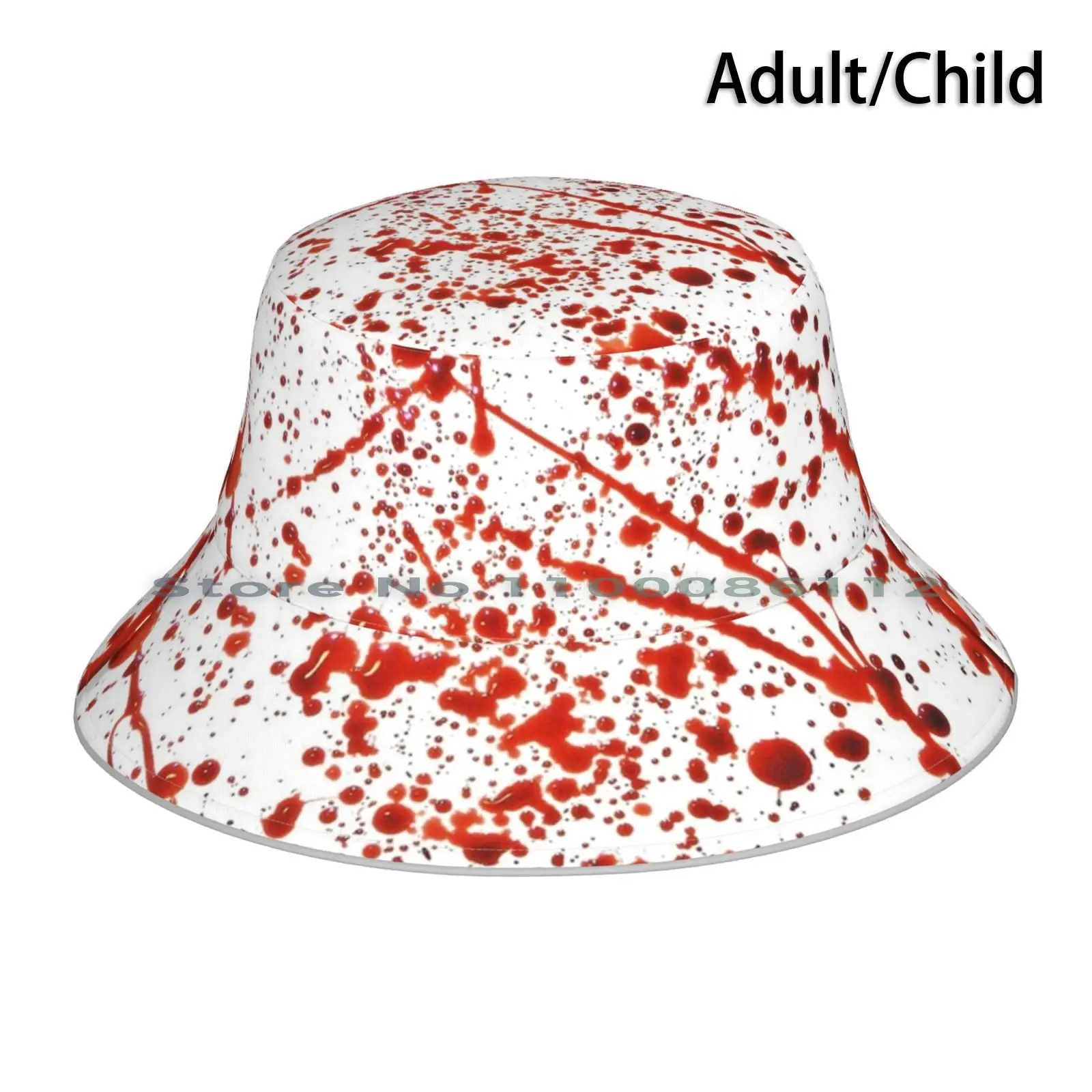 

Blood Spatter Bucket Hat Sun Cap Dexter Blood Csi Science True Crime Horror Murder Foldable Outdoor Fisherman Hat