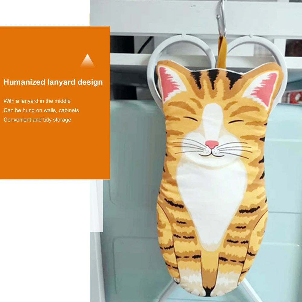 

2PCS 3D Cartoon Cat Paws Oven Mitts Long Cotton Baking Insulation Gloves Microwave Heat Resistant Non-slip Kitchen Gloves