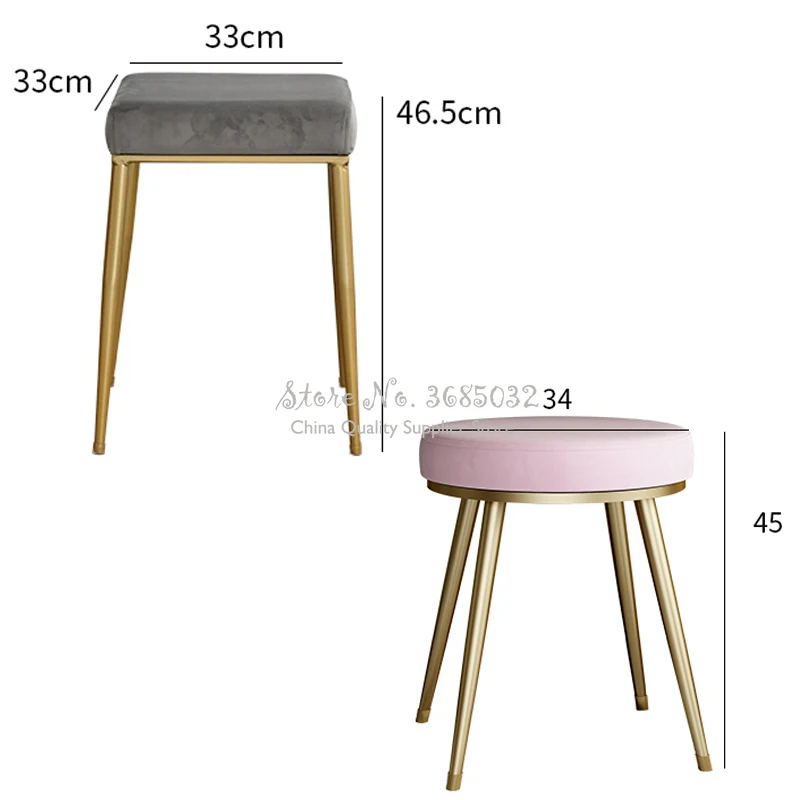 Nordic Dressing Table Stool Simple Modern Net Red Ins Makeup Chair Iron Bedroom |