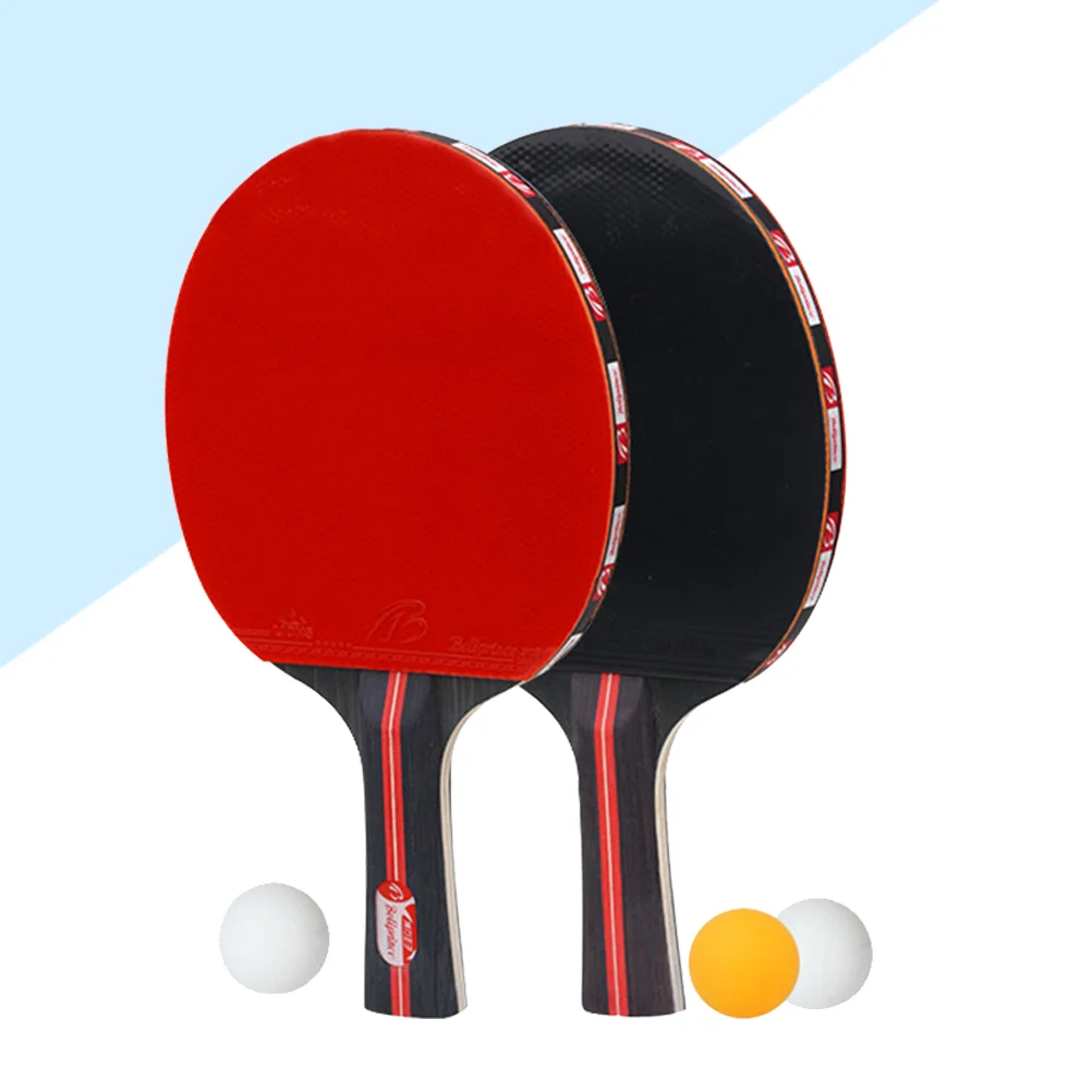 

Table Tennis Racket Horizontal Suit Shot Beginner Training Ping-pong Board Table Tennis Racket Set Two Shot Three Balls
