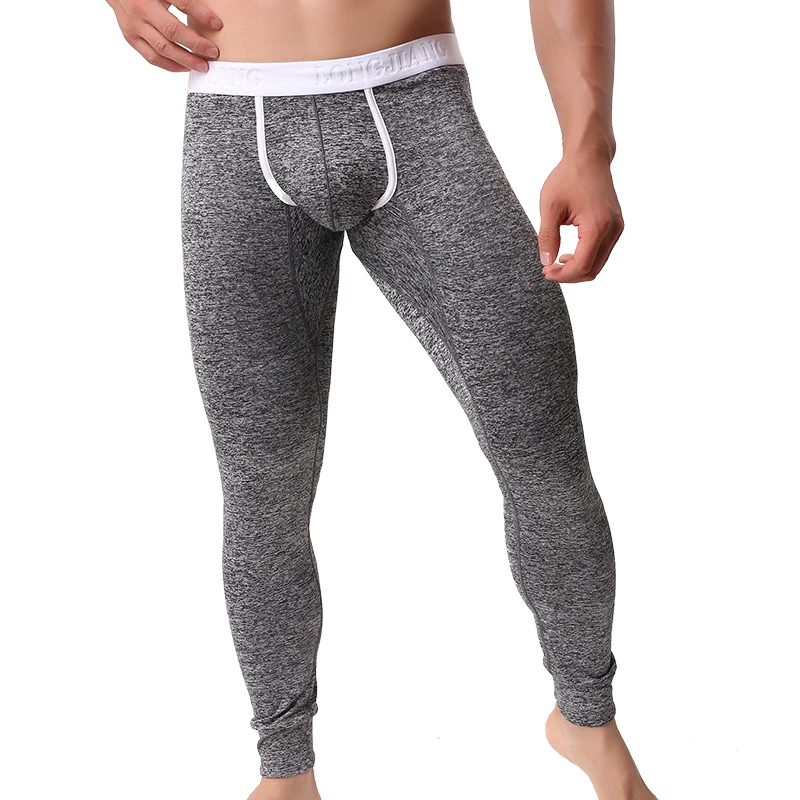 

Mens Long Johns Sexy U Convex Penis Pouch Leggings Tight Underwear Men Home Sheer Lounge Pants Gay Sleepwear Thermal Underpants