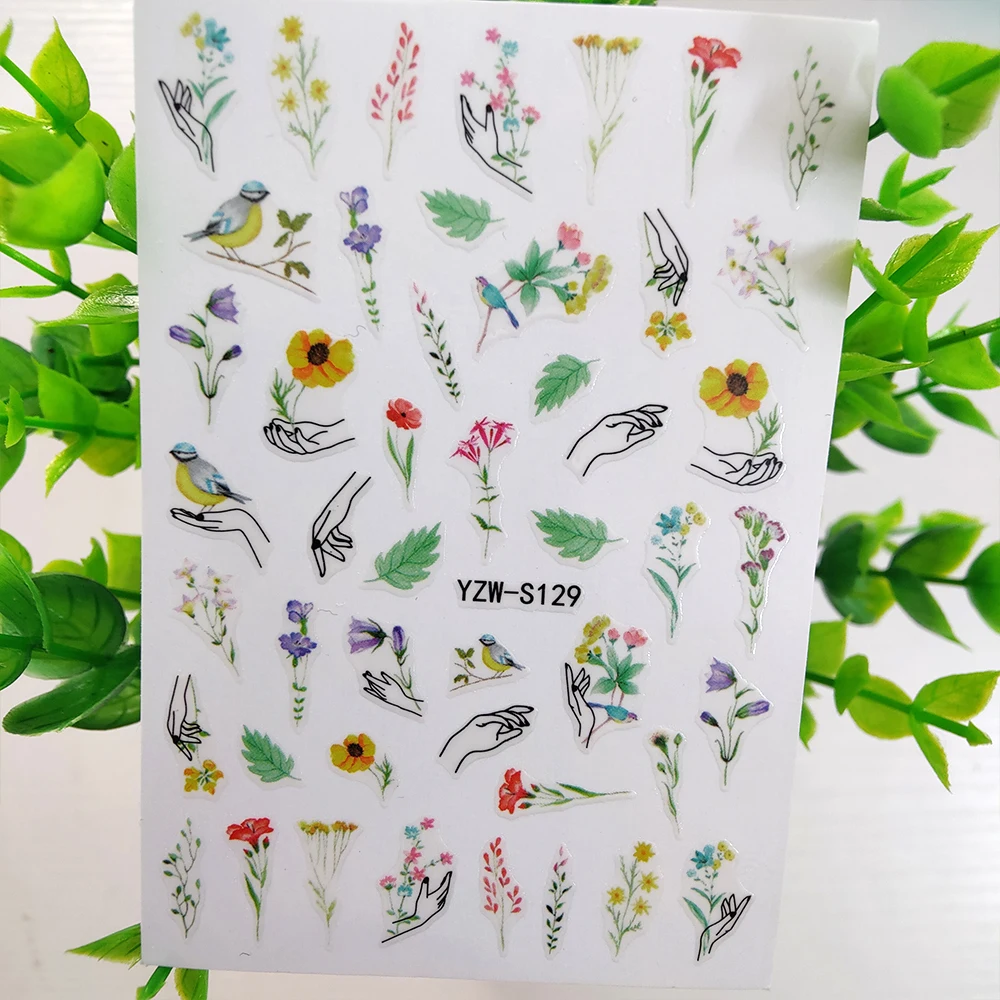 

Сексуальные наклейки для маникюра, наклейки для ногтей, цветок, птица, лепестки, самостоятельное изготовление, Слайдеры для маникюра, цвето...