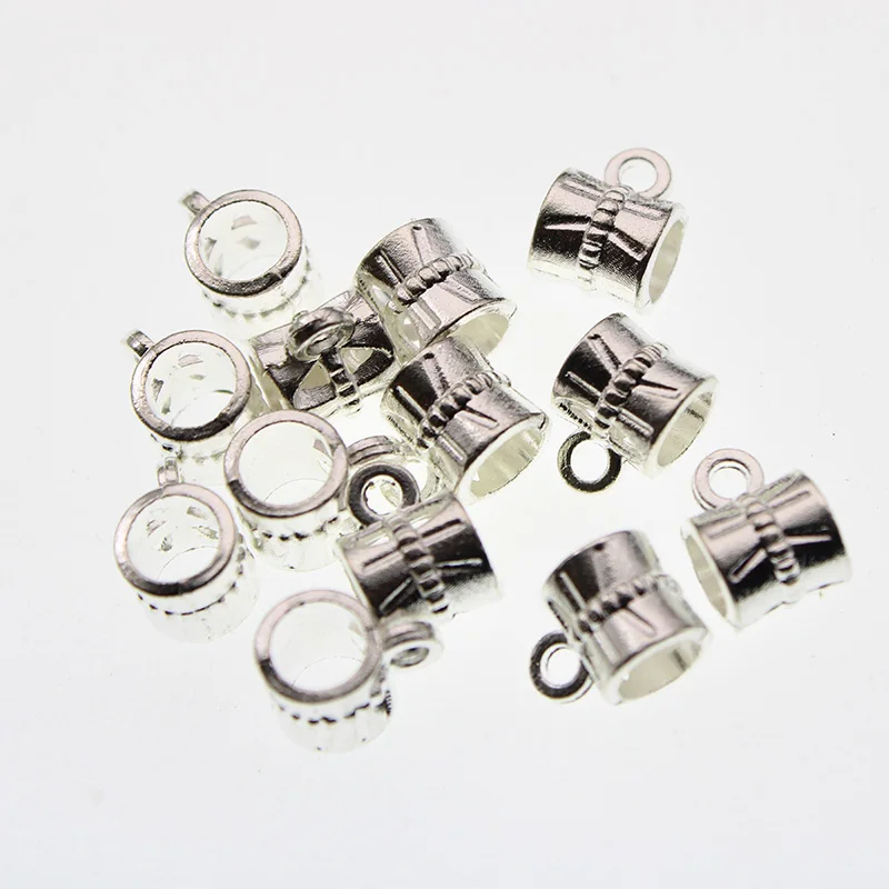 silver 30 шт. серебристого и золотистого цвета, очаровательные бусины, подвеска, зажим, застежка, разъемы для браслета, ожерелья, DIY, аксессуары для изготовления ювелирных изделий - Цвет: silver