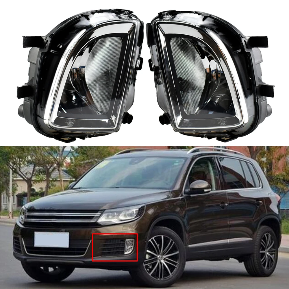 

2 шт., Автомобильные противотуманные фары с лампочкой и проводом для Tiguan 2013, 2014, 2015, 2016, 2017