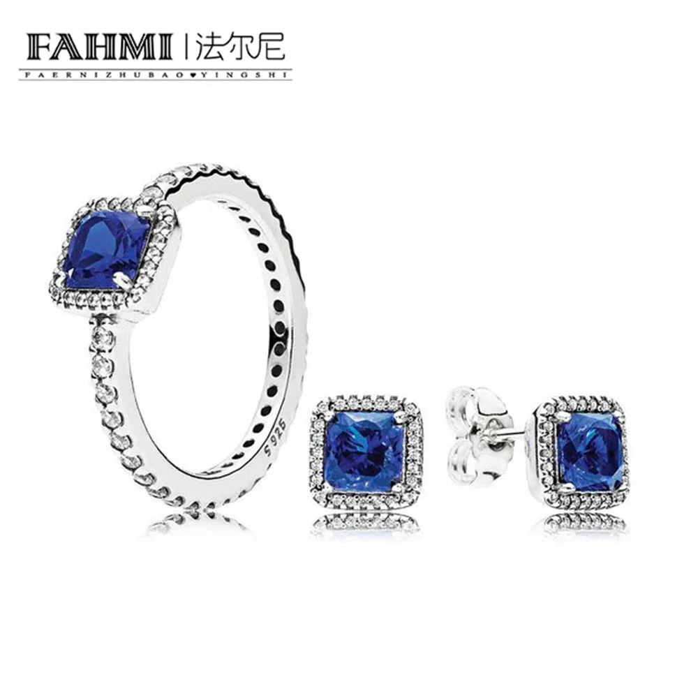 

2020 YCS 100% 925 Sterling Silver Blue Timeless Elegance Gift Set Charms rings Fit DIY Original Jewellery A Set