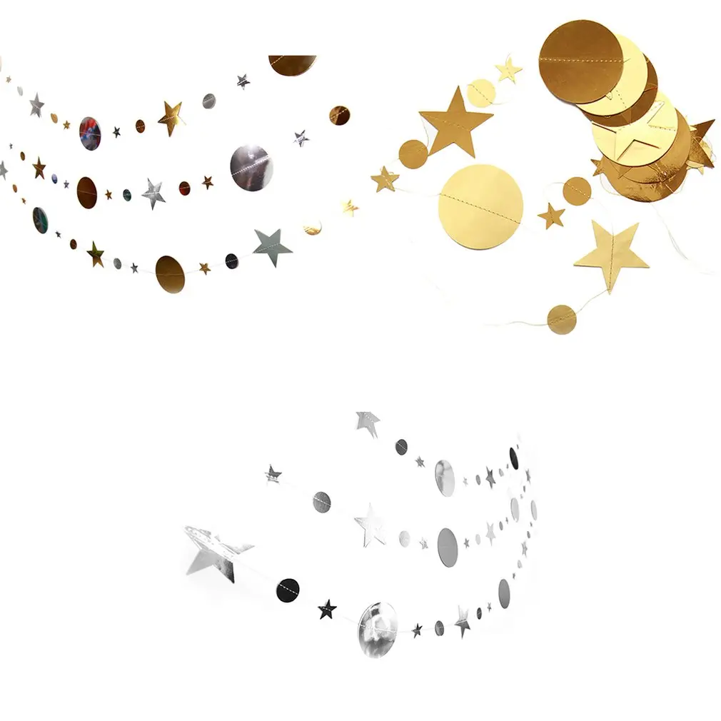 4 м Звезда и круглый диск рисунок Свадебный класс магазин оконный Баннер Висячие