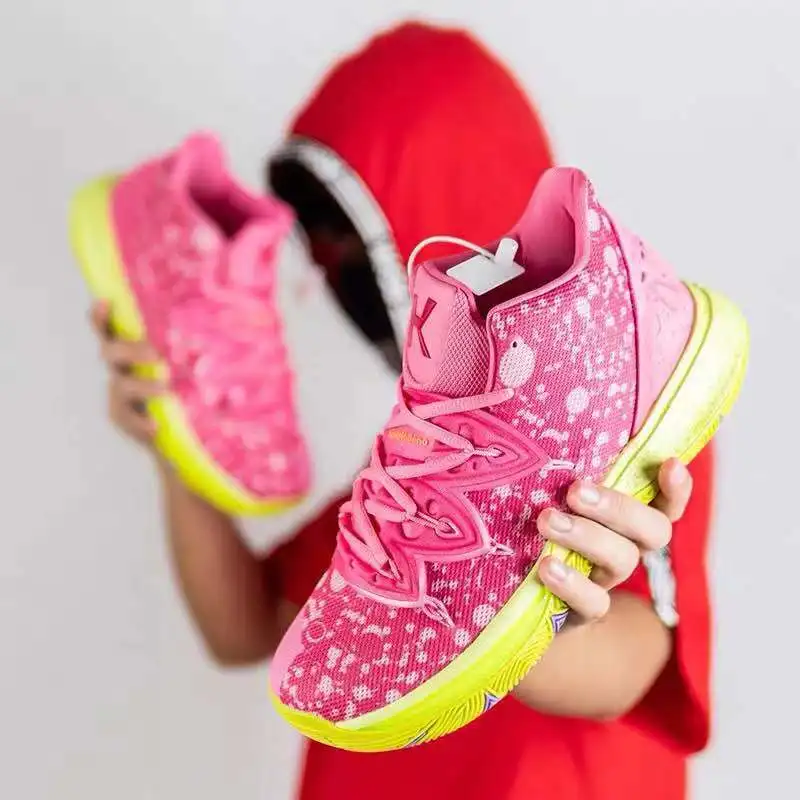 Классические мужские баскетбольные кроссовки Kyrie 5 из желтой губки розового