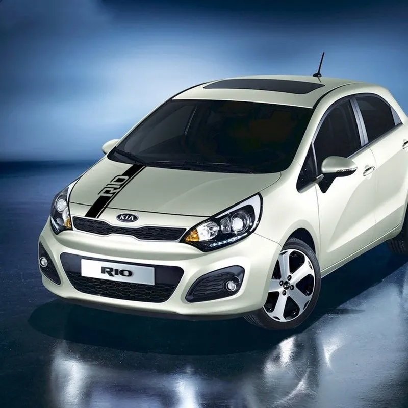 

Виниловые наклейки для-KIA RIO хэтчбек седан DIY внешние аксессуары капот автомобиля спортивные полосы стикер Авто Крышка двигателя Декор