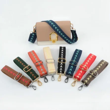 Shoulder Bag Strap Belt Women's Wide 3.8cm Adjustable DIY Crossbody Hanger Handbag Strap Luxury Rainbow Decorative Strap New