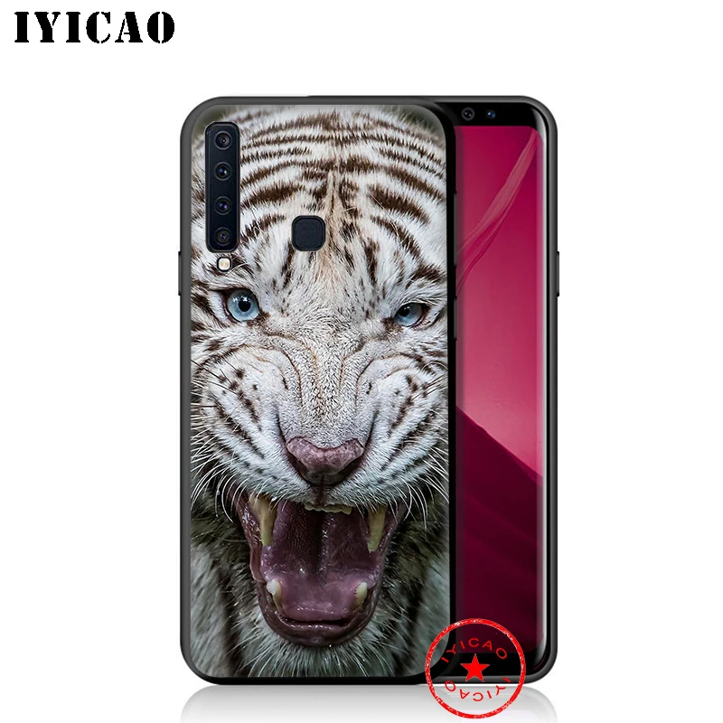 IYICAO Abstract Tiger White Soft Phone Case for Samsung Galaxy A9 A8 A7 J6 A6 Plus 2018 A5 A3 2016 2017 Silicone Cover |