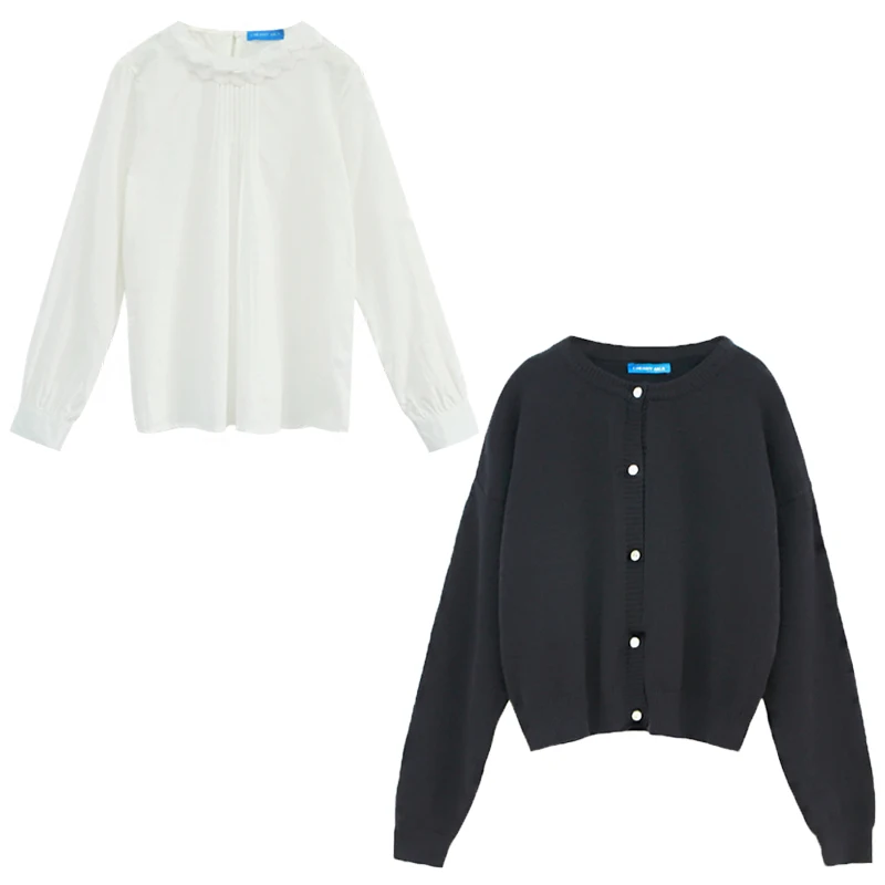 2019 весенне-осенний Однотонный свитер в Корейском стиле с круглым вырезом женские