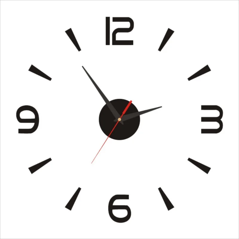 AS show Wall Clock Digital Watch Home Clocks Living Room Sticker Home Decor Relojes Adhesivos Decorativos Para Paredes - Цвет: AS show