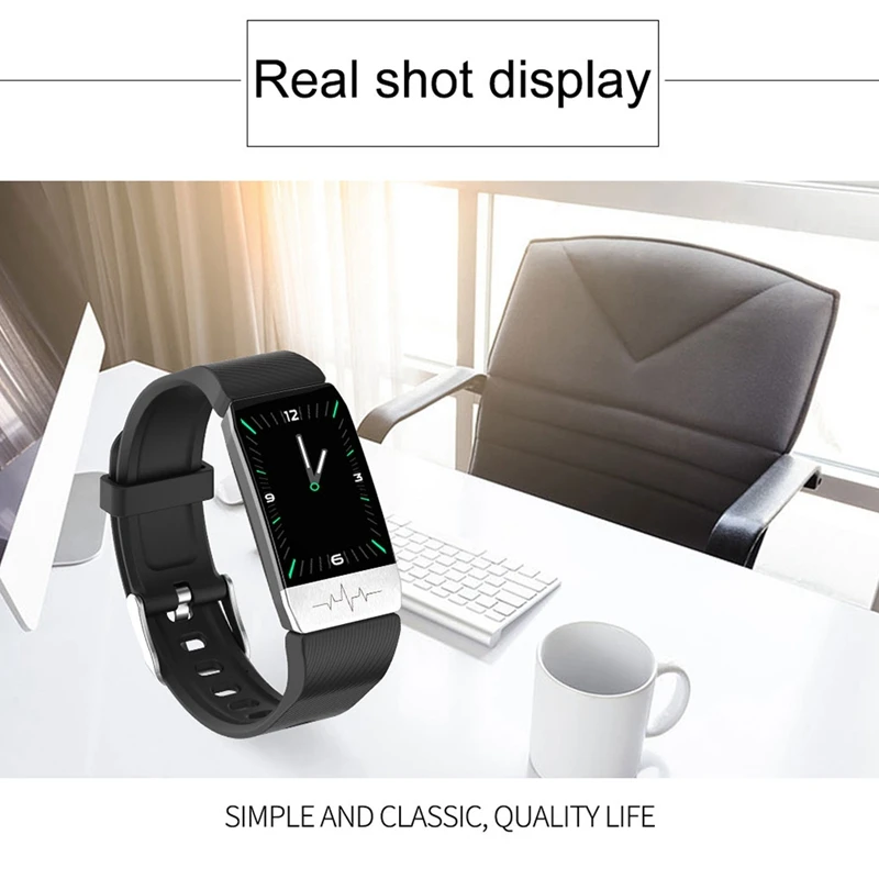 

Smart Bracelet ECG+PPG Body Temperature Fitness Tracker Blood Pressure Waterproof Music Control Smart Band Sport