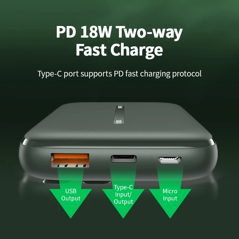 Беспроводное зарядное устройство USAMS QC 3 0 PD Быстрая зарядка Внешняя батарея для