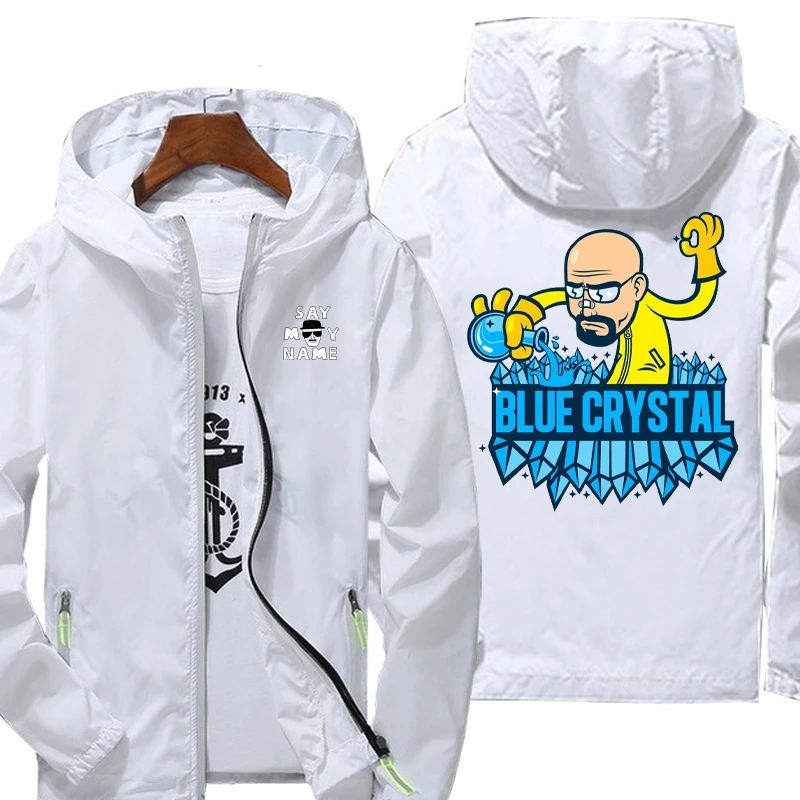 

Jacket Breaking Bad Waterproof Street Casual Reflective Slim Zipper Collar Hoodie Print Spring Autumn Leisure Color Streetwear