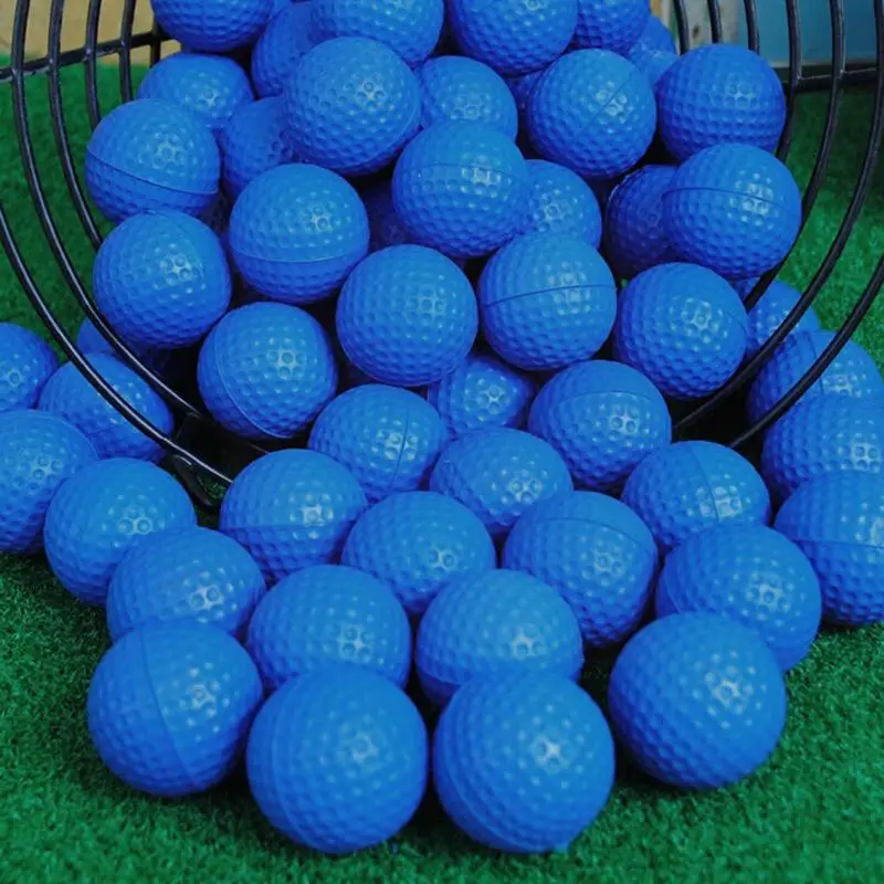 

1pcs Blue Pu Foam Golf Ball Sponge Pet Balls Indoor Practice Training E7u4