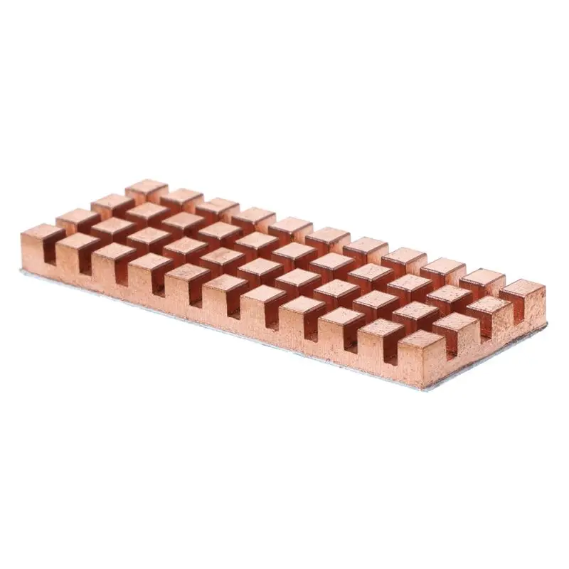 

48x18MM Pure Copper Heatsink and 2/3/4MM Thermally Conductive Adhesive Thin Groove for M.2 NGFF 2260 SSD Notebook Radiator