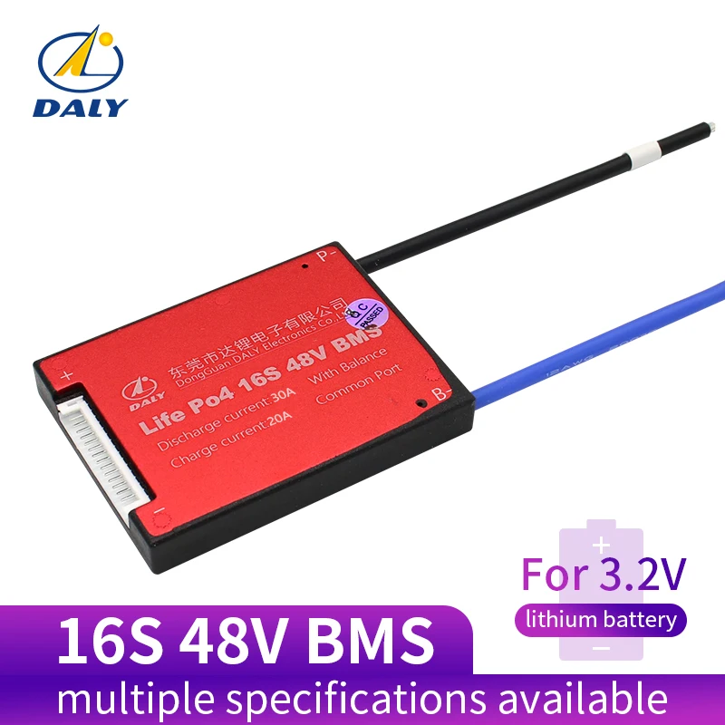 3,2 в срок службы Po4 16S 48V 20A 30A 40A 60A18650 PCM плата защиты аккумулятора BMS PCM с балансным литиевым модулем