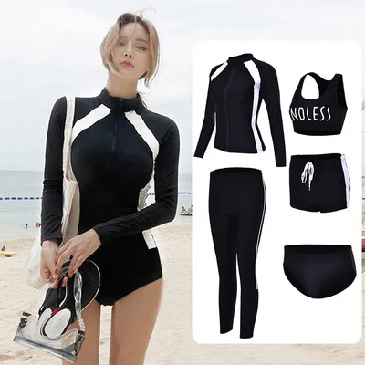 

Женский купальный костюм, бикини-бандо с топом, одежда для купания, корейский стиль, для лета, 2019