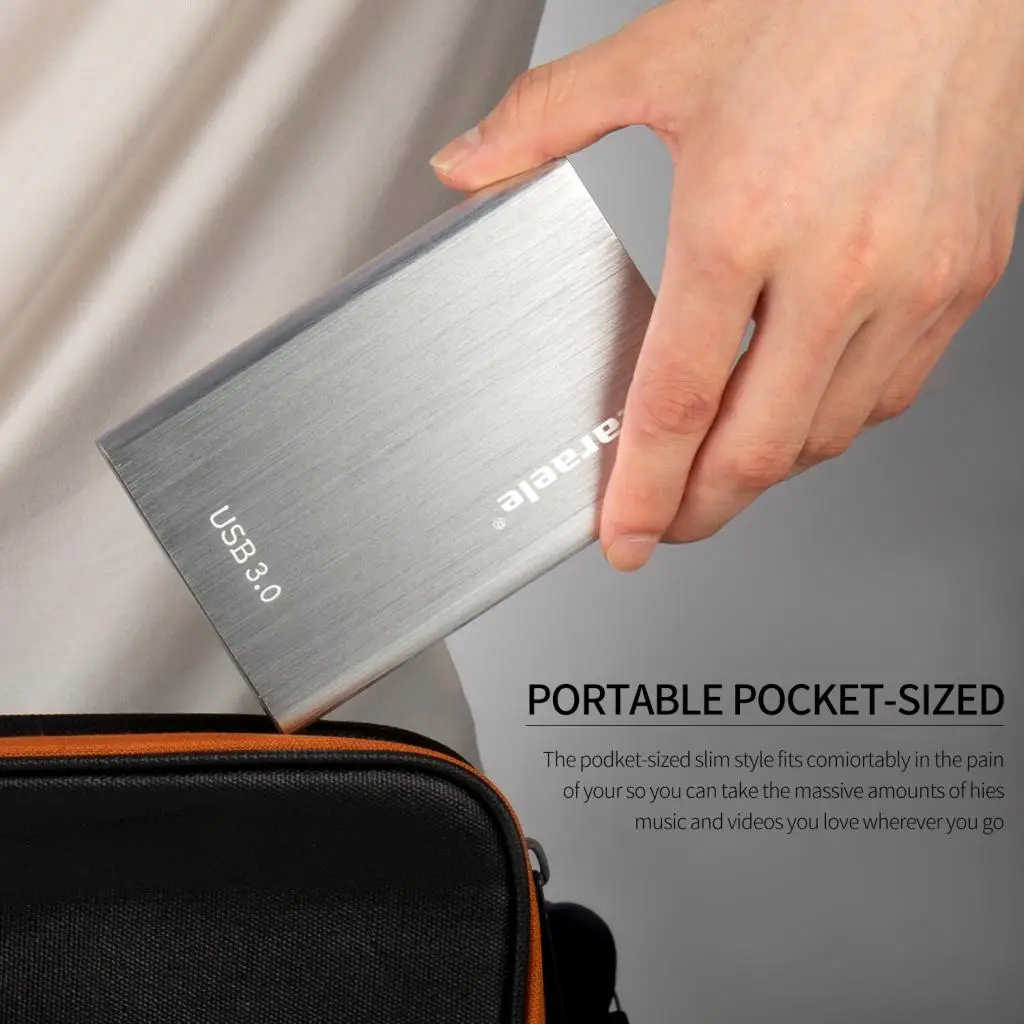 Корпус для внешнего жесткого диска 1T 2T 500 Гб USB3.0 SATA серебристый корпус ноутбука