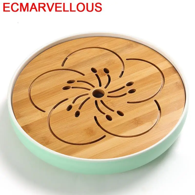 

De Te Chino Dienblad Keukenhulpjes Serviertablett Table Ceremony Accessories Board Gongfu Holder Chinese Kung Fu Tea Tray