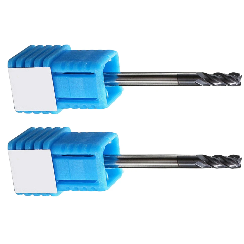 

2x HRC45 4-Flute End Mill 3MM Shank Milling Cutting Tungsten Carbide Tool Set