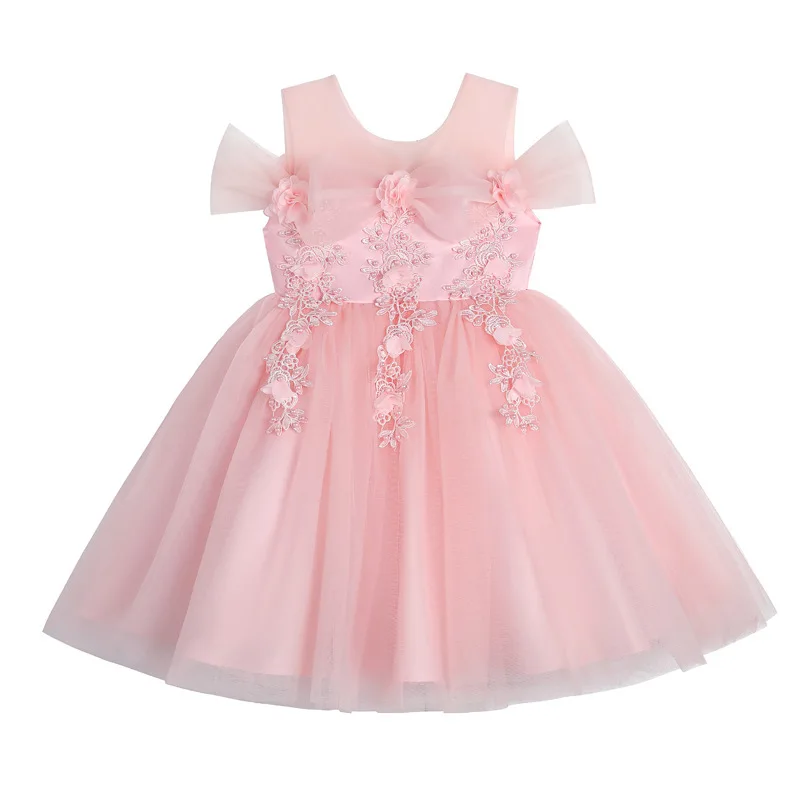 

the new children's princess summer of 2021 bitter fleabane gauze wedding flower girl dress Kid's dress Girl's party Dresses