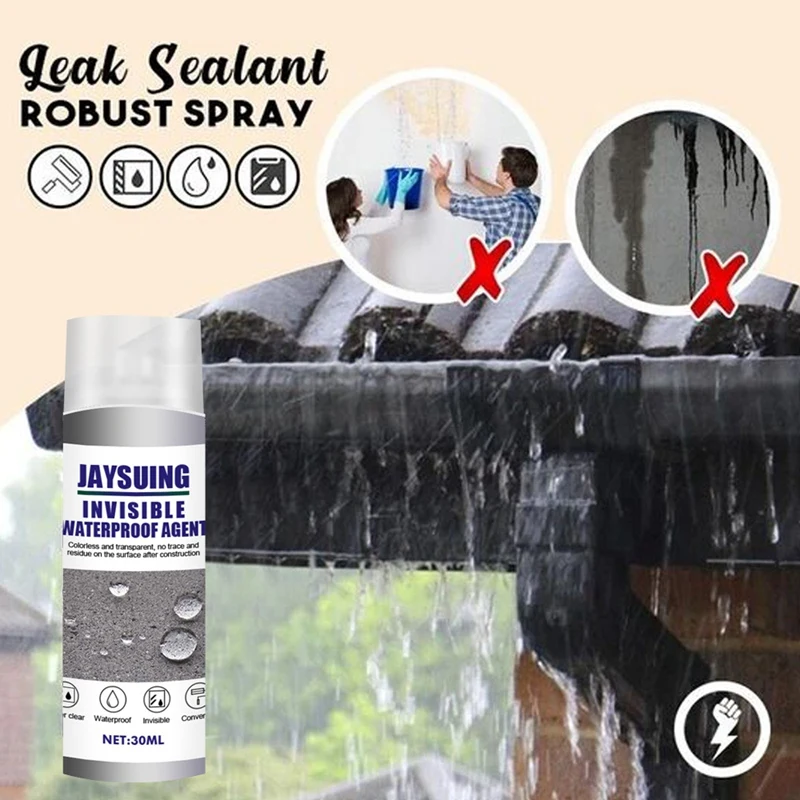 

JAYSUING 3PC Sealant Spray Coating Liquid Waterproof Strong Adhesion Spray Leak Water Leak Repair Sealant Plug